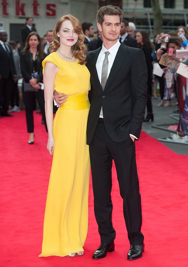 Emma Stone and Andrew Garfield at the world premiere of 'The Amazing Spider-Man 2'
