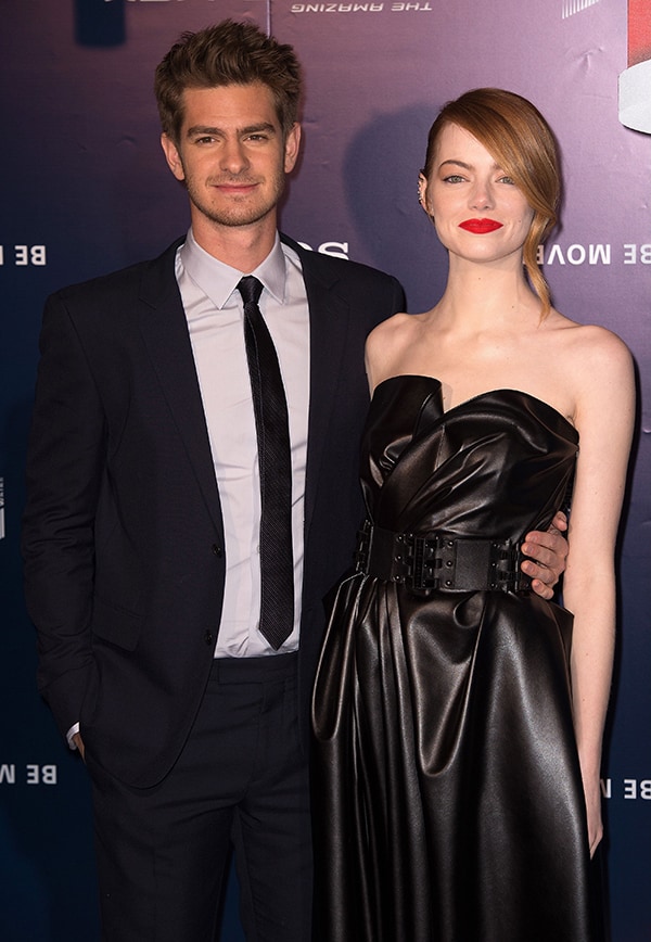 Andrew Garfield and Emma Stone at the Paris premiere of 'The Amazing Spider-Man 2'