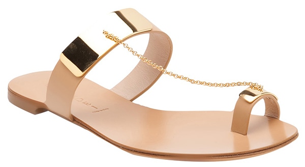 Casadei Gold Plated Sandals Beige