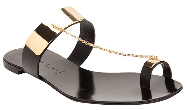 Casadei Gold Plated Sandals Black