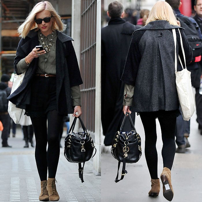 Fearne Cotton leaving the BBC Radio 1 studios in London, England, on January 10, 2012