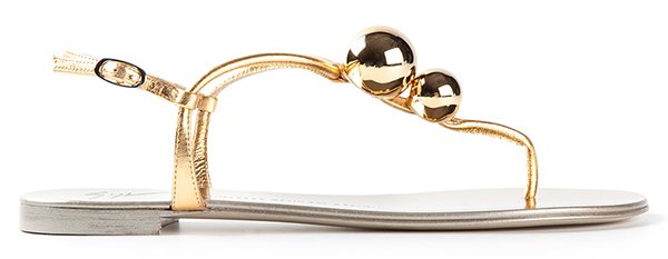 Giuseppe Zanotti Strappy Gold Sandals