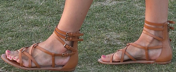 Camilla Belle showing off her feet at the 2014 Coachella Valley Music and Arts Festival