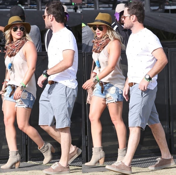 Hilary Duff with Mike Comrie at the 2014 Coachella Valley Music and Arts Festival