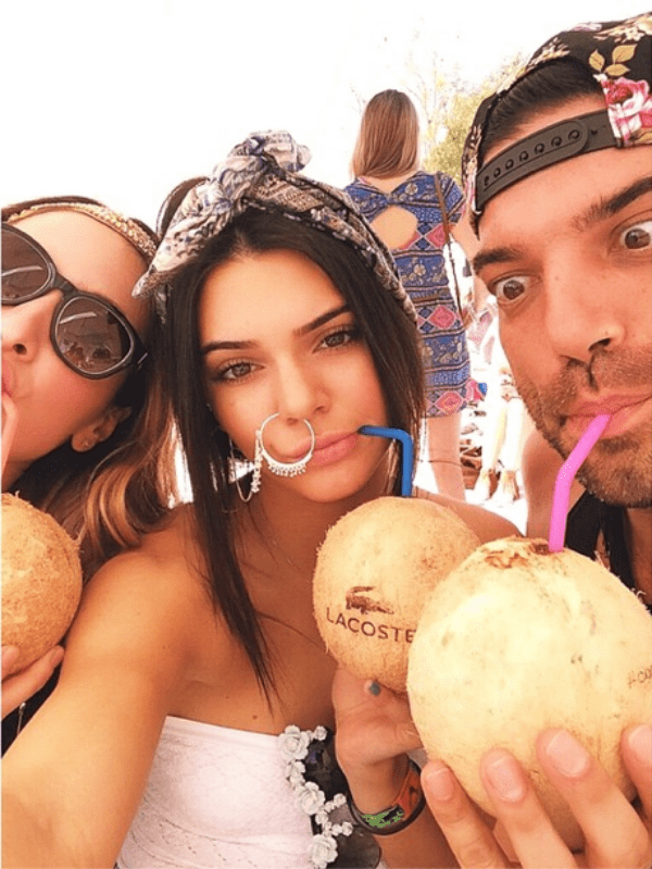 Photos of her giant nose ring from Kendall Jenner's Instagram