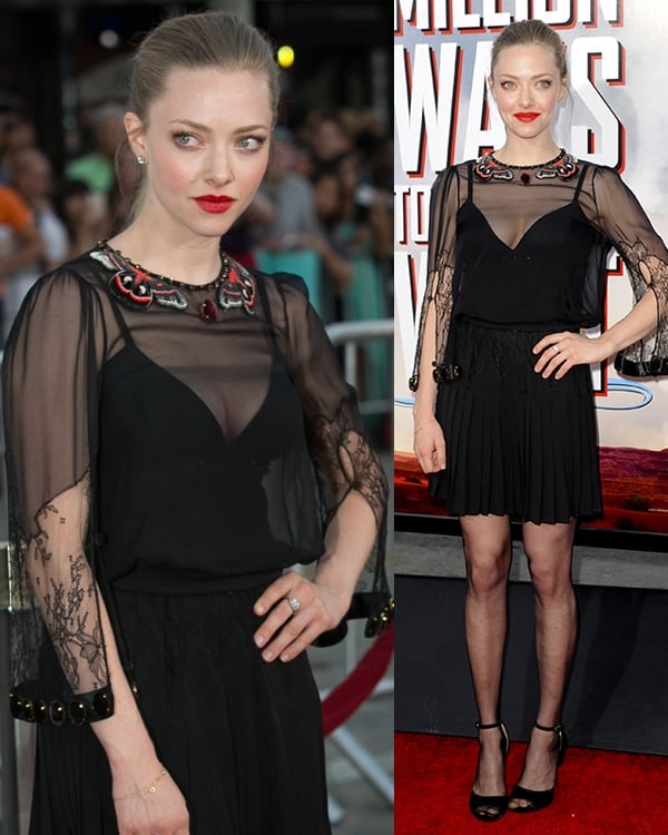 Amanda Seyfried at the world premiere of 'A Million Ways to Die in the West' at Regency Village Theatre in Westwood, California, on May 15, 2014