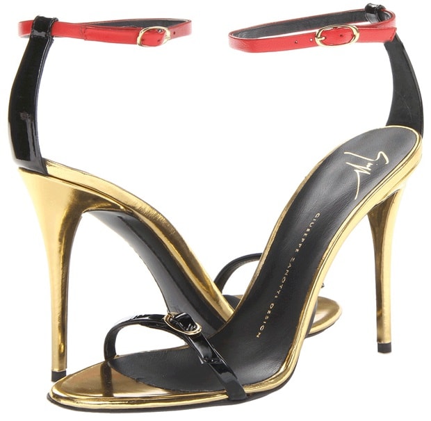 Strappy Red & Gold Giuseppe Zanotti Heels