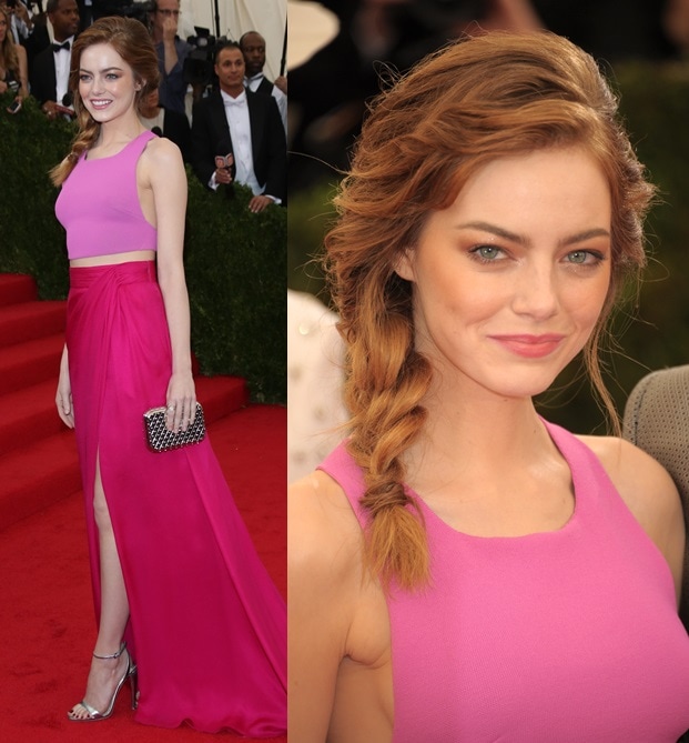 Emma Stone looking stunning per usual at the 2014 Met Gala held at the Metropolitan Museum of Art in New York City on May 5, 2014
