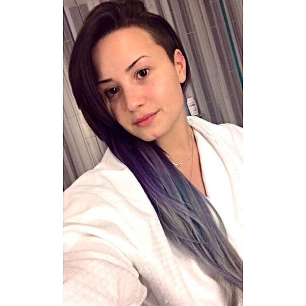 Demi's Instagram photos of her newly dyed ombre hair