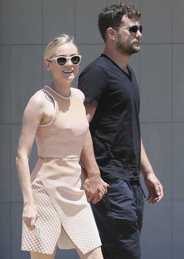 Diane Kruger and Joshua Jackson seen at Joel Silvers Memorial Day party in Malibu on May 26, 2014