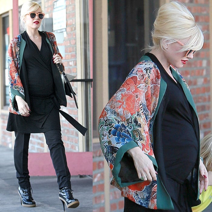 Gwen Stefani loved her Dr. Martens–inspired heels so much that she couldn't give up wearing them in her last pregnancy with son Apollo Bowie Flynn