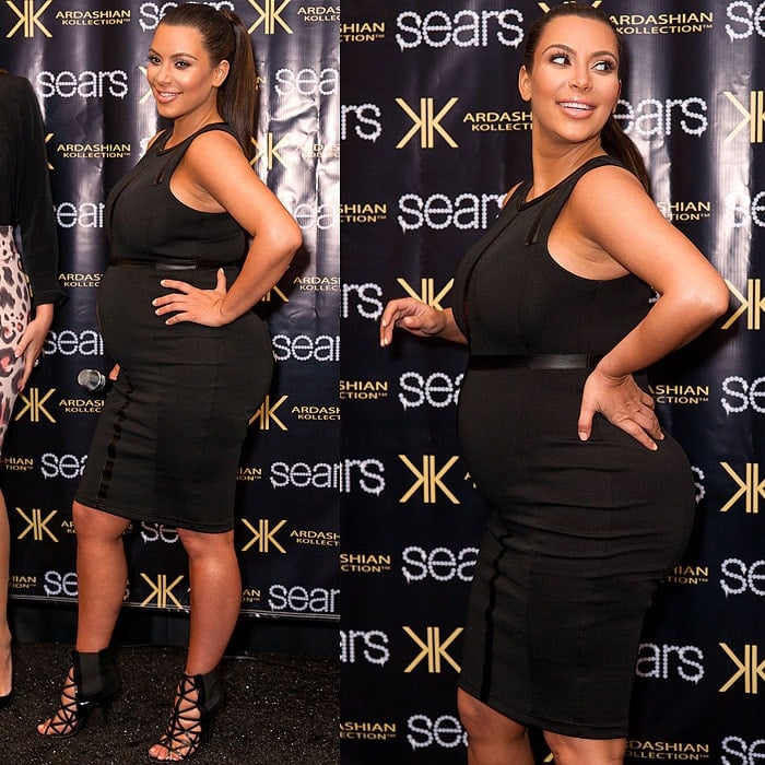 Kim Kardashian at an in-store appearance to launch their Kardashian Kollection spring 2013 clothing line at Sears in Houston, Texas, on May 4, 2013