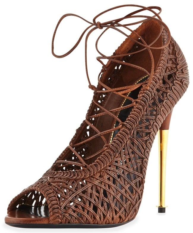 Tom Ford Nappa Leather Lace-Up Pumps