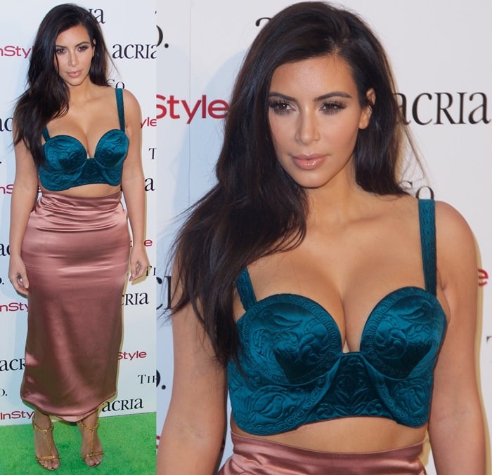 Kim Kardashian at the 2014 ACRIA Holiday Dinner at Skylight Modern in New York City on December 10, 2014