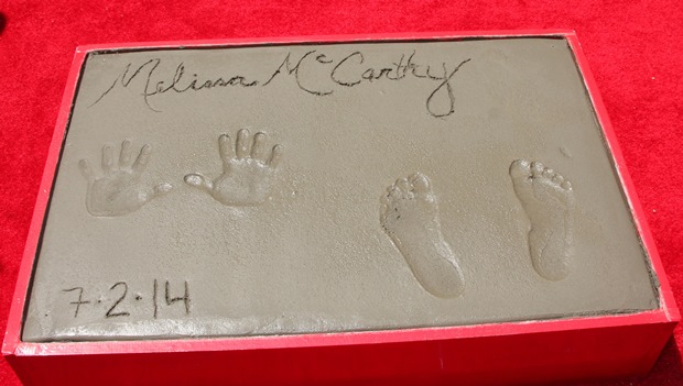 Melissa McCarthy's hand and footprint ceremony
