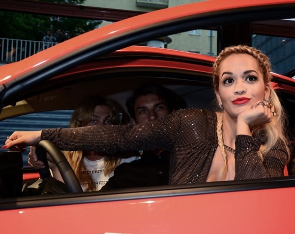 Rita Ora promoting the new Toyota Aygo at the launching event in Berlin