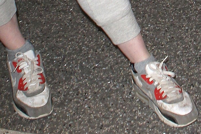 Rose Leslie wearing Nike sneakers
