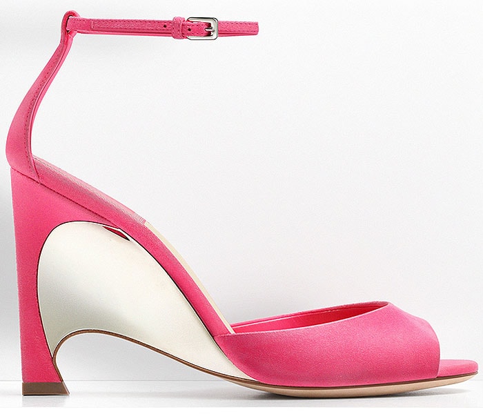 Christian Dior mirror wedge heel suede sandals