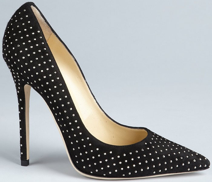 Jimmy Choo "Anouk" Studded Suede Pumps