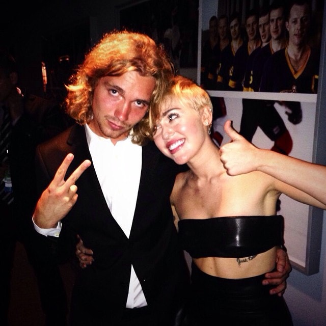 Miley Cyrus' Instagram pic of her and Jesse backstage at the 2014 MTV Video Music Awards - posted on August 25, 2014