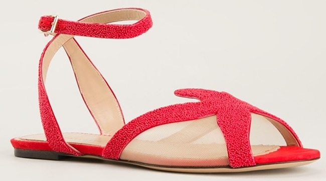 Charlotte Olympia "Sandy" Beaded Sandals