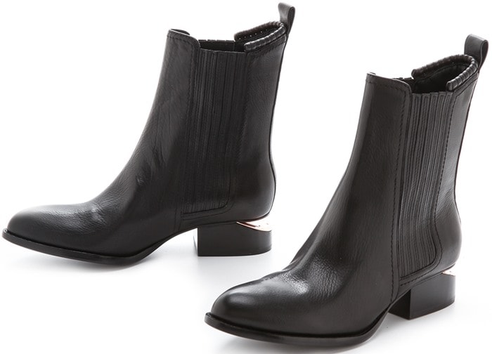 Alexander Wang Anouck Chelsea Boots with Rose Gold Hardware