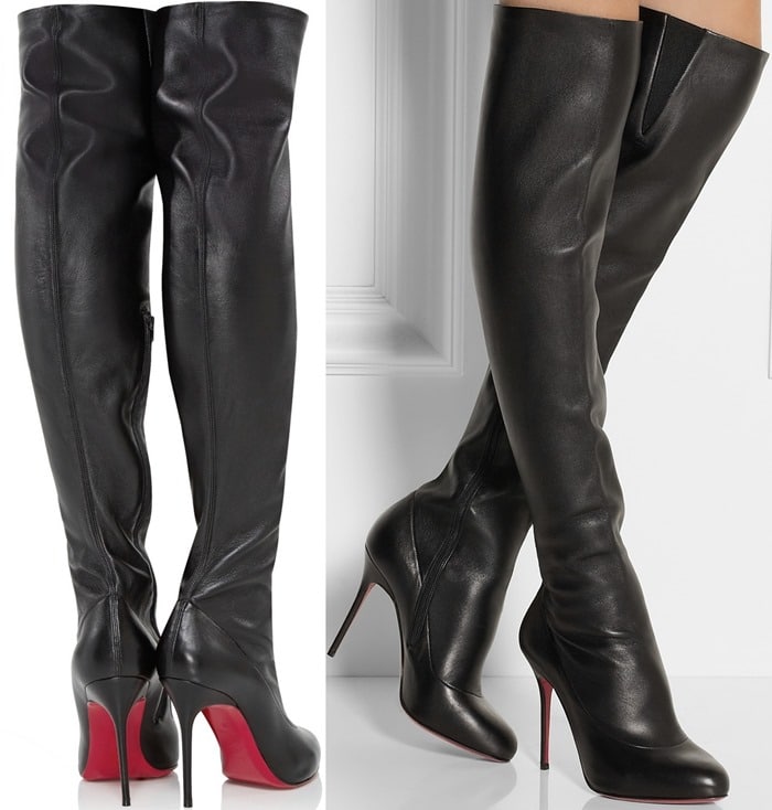 Christian Louboutin Sempre Monica 100 leather over-the-knee boots