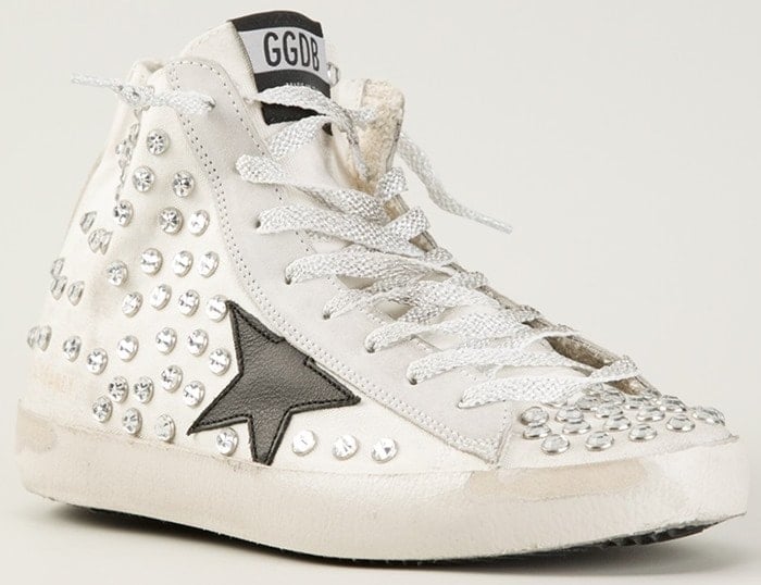 Golden Goose Deluxe Brand White Francy Hitop Sneakers