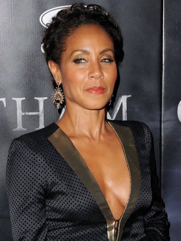 Jada Pinkett-Smith at the premiere of her new show, 'Gotham', held at the New York Public Library