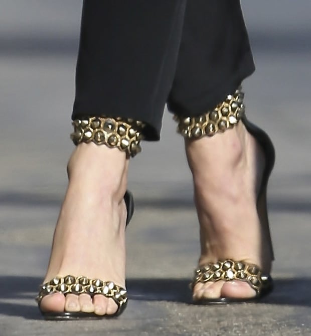 Julianne Hough wearing Brian Atwood sandals
