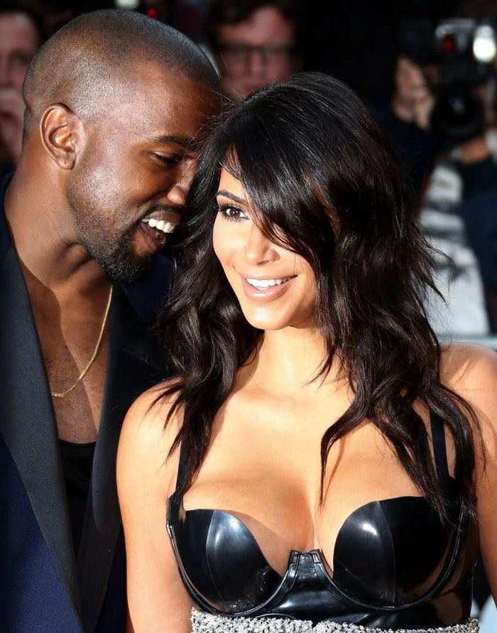 Kim Kardashian and Kanye West at the GQ Men of the Year Awards
