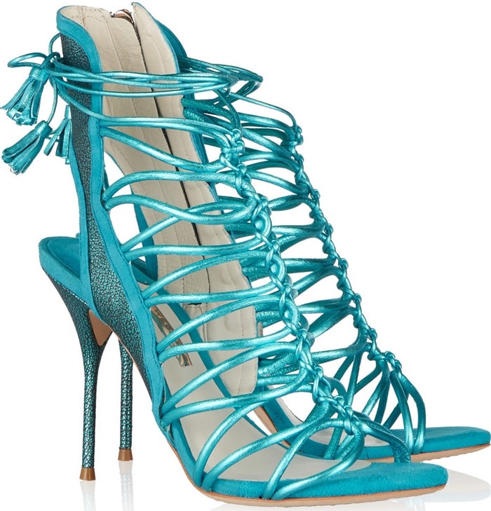 Sophia Webster Blue Lacey Tie Up Heel