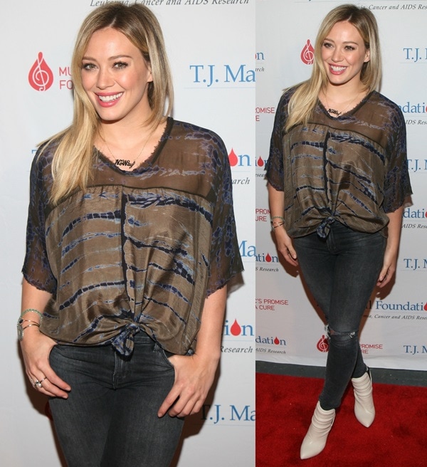 Hilary Duff hosting the 2014 T.J. Martell Foundation Family Day held at Hammerstein Ballroom in New York City on September 28, 2014