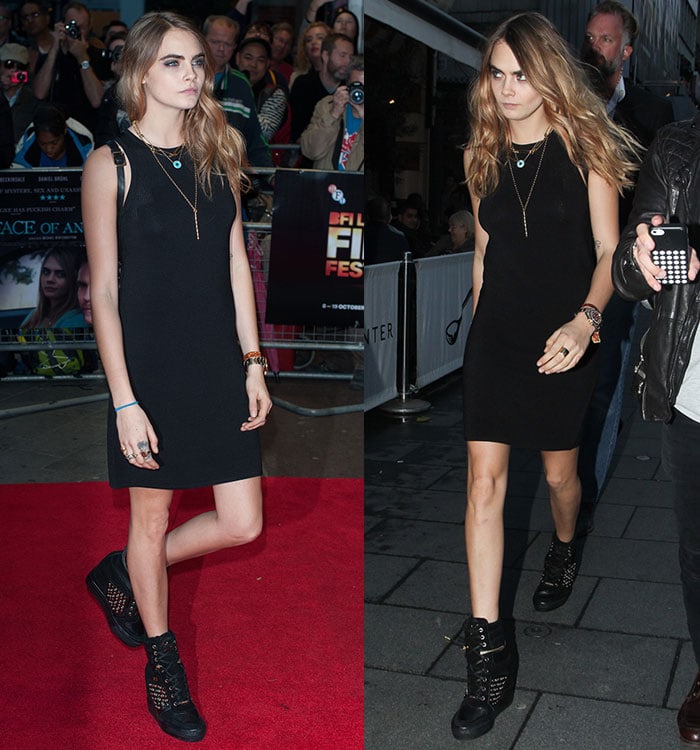 Cara Delevingne at 'The Face of an Angel' screening during the BFI London Film Festival at the Odeon West End in London, England, on October 18, 2014