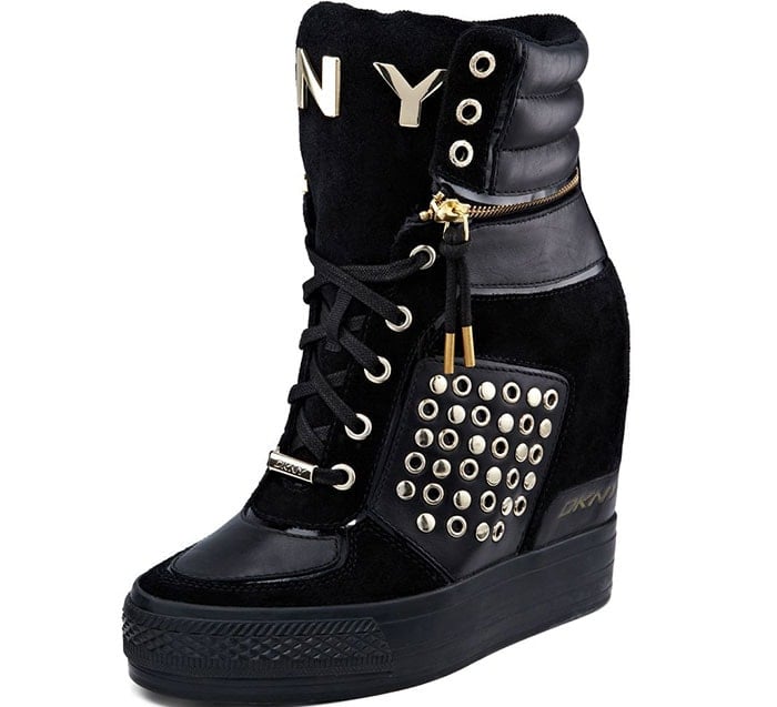 DKNY Griffin Stud Wedge Sneakers