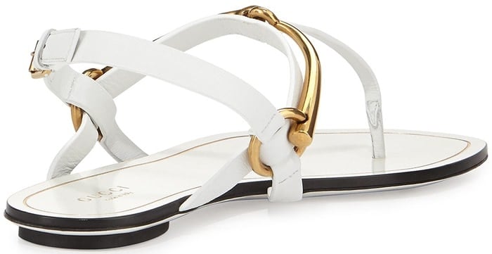 Gucci Tess Horsebit Slingback Thong Sandals