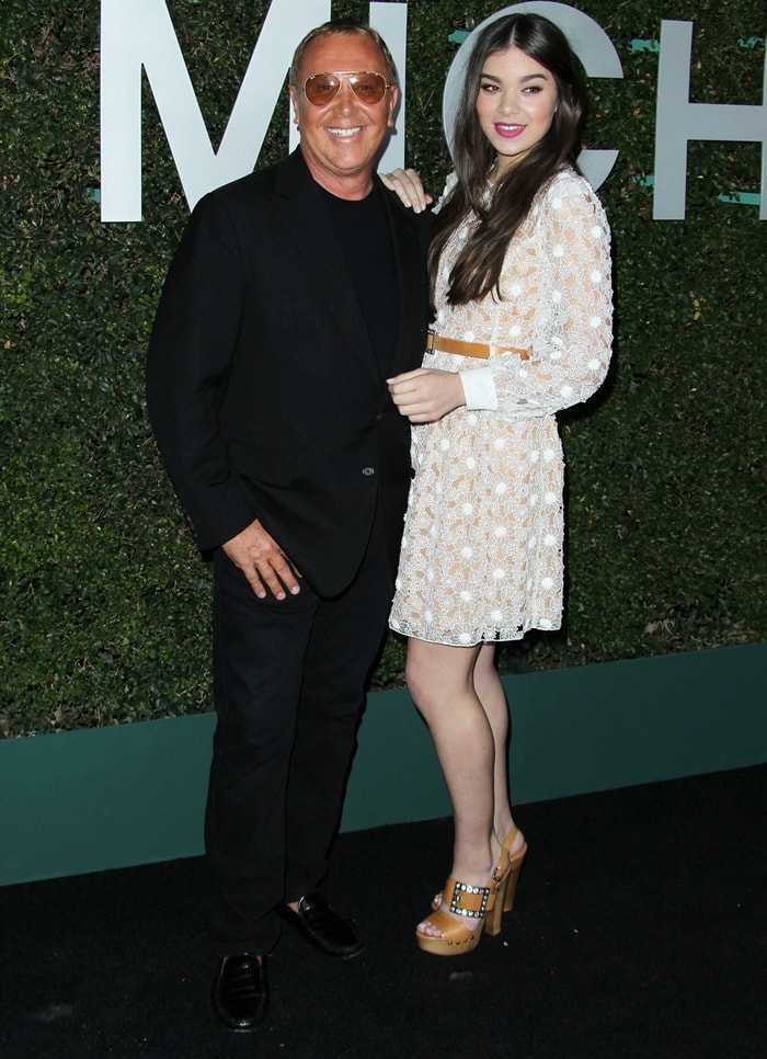 Hailee Steinfeld with Michael Kors at the celebration and launch of Claiborne Swanson Frank's Young Hollywood held at a private residence in Beverly Hills on October 2, 2014