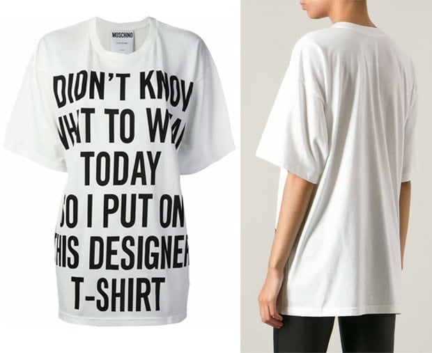 Moschino ‘I Don’t Know What to Wear Today’ t-shirt