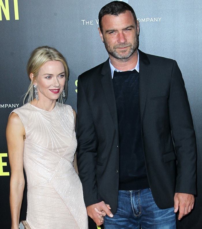 Actors Naomi Watts and Liev Schreiber attend the New York Premiere of 'St. Vincent' at the Ziegfeld Theater on October 6, 2014 in New York City