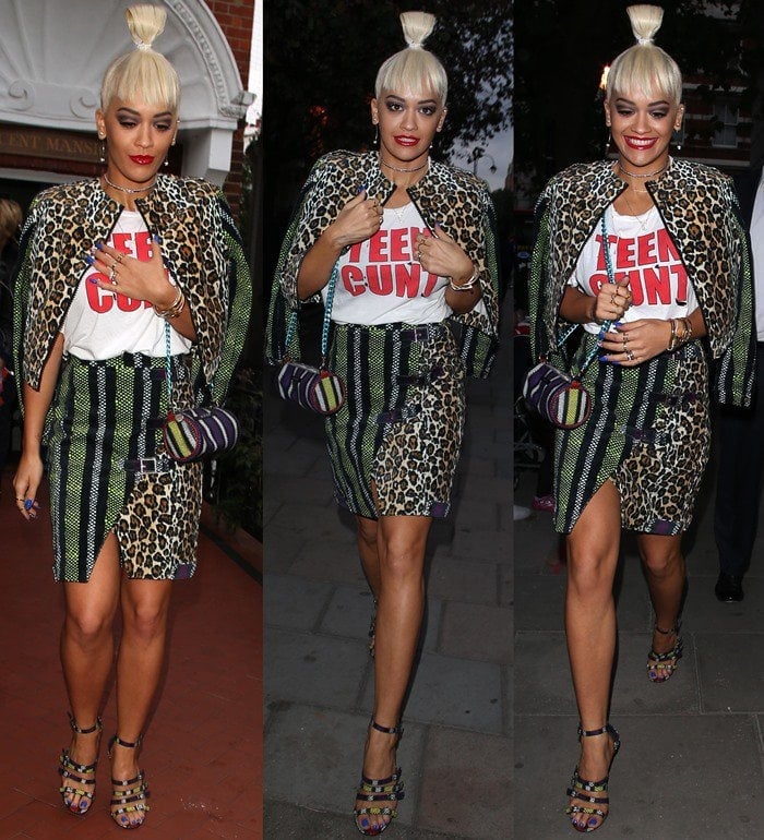 Rita Ora attends House Of Holland LFW SS 2015 in London on September 14, 2014
