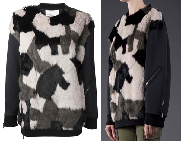3.1 Phillip Lim Fur Patchwork Sweater