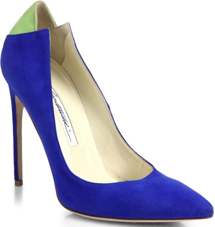 Brian Atwood Blue Mercury Suede Pumps