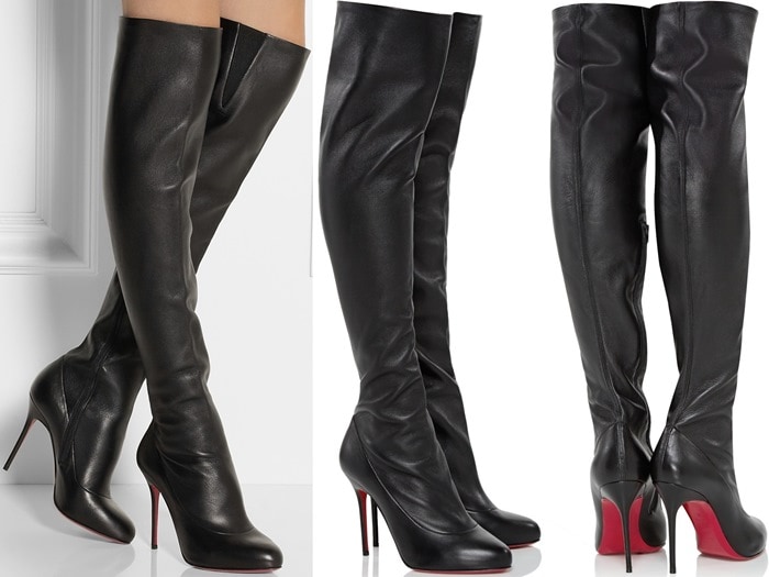 Christian Louboutin Sempre Monica 100 leather over-the-knee boots