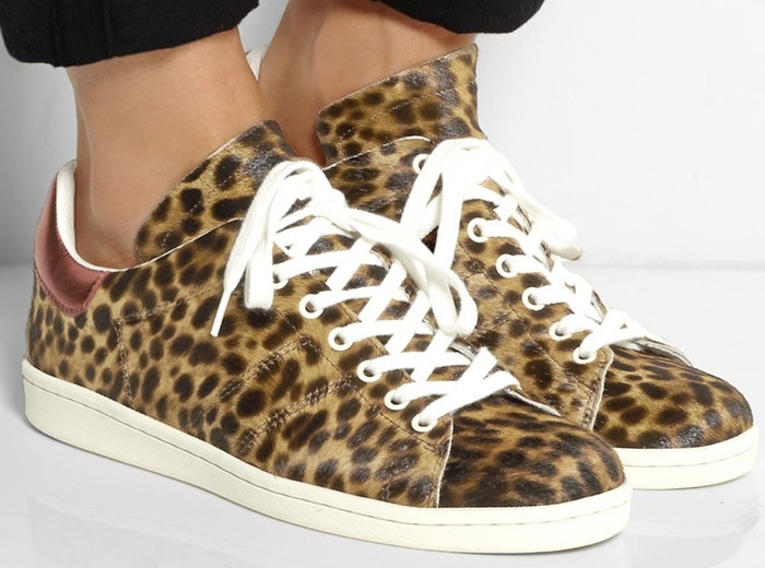 Isabel Marant Etoile Bart leopard-print calf hair sneakers