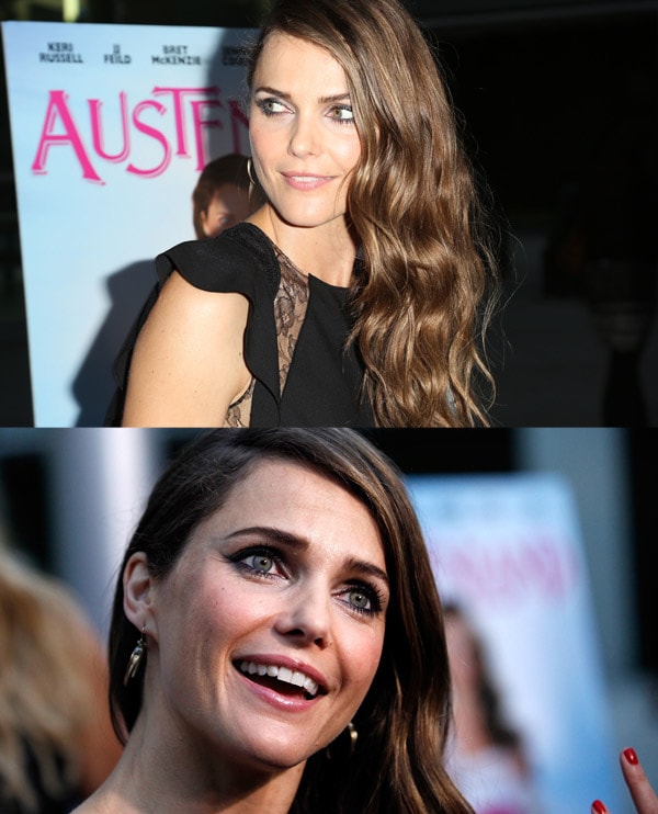 Keri Russell looking radiant at the 'Austenland' red carpet premiere