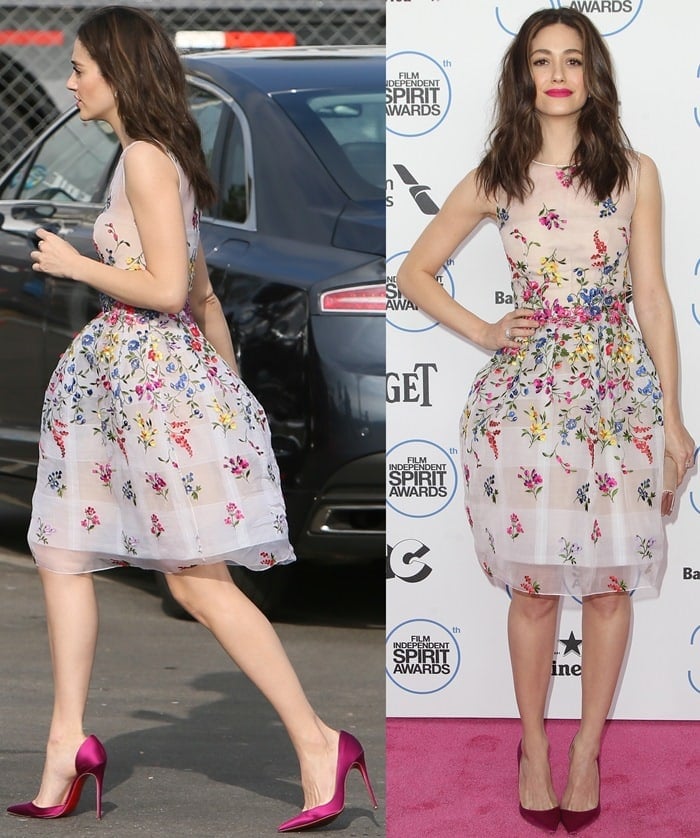 Emmy Rossum at the 2015 Film Independent Spirit Awards held at the beach in Santa Monica on February 21, 2015
