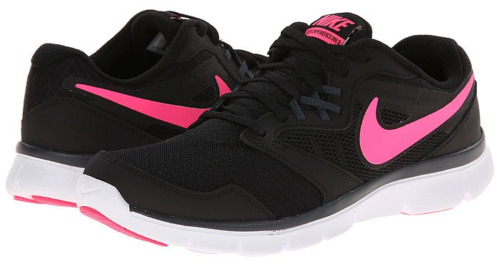 Nike "Flex Experience Run 3" Sneakers in Black/Classic Charcoal/White/Pink Pow
