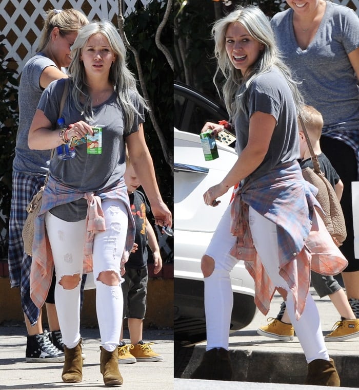 Hilary Duff takes her son Luca to The Co-op in Studio City