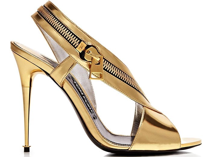 Tom Ford Leather Zip Sandals