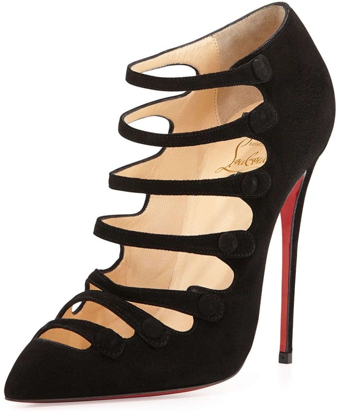 Christian Louboutin Viennana Strappy Red Sole Booties